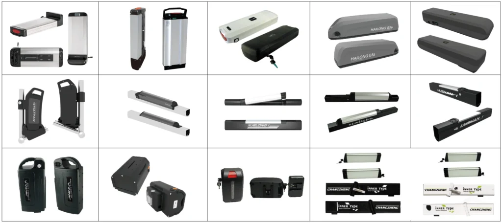 Différents boîtiers de batterie ont des positions d'installation différentes