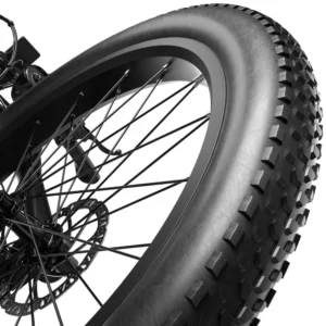 Gros pneus tout-terrain du vélo électrique MX05 assurant stabilité et confort