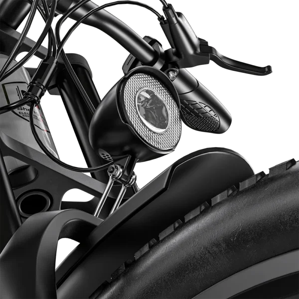 Éclairage avant puissant du vélo électrique S600Pro pour visibilité accrue de nuit
